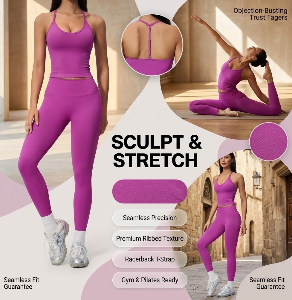Seamless Ribbed Workout Tank Top - Luxury Designer Seamless Yoga Tank Top