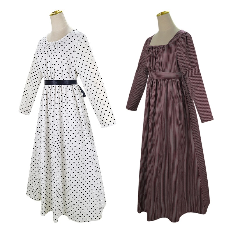Dresses - Medieval polka dot dress Halloween brown