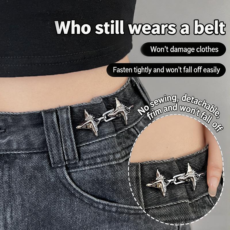 Jeans - Durable Metal Adjustable Waistband Buckle for