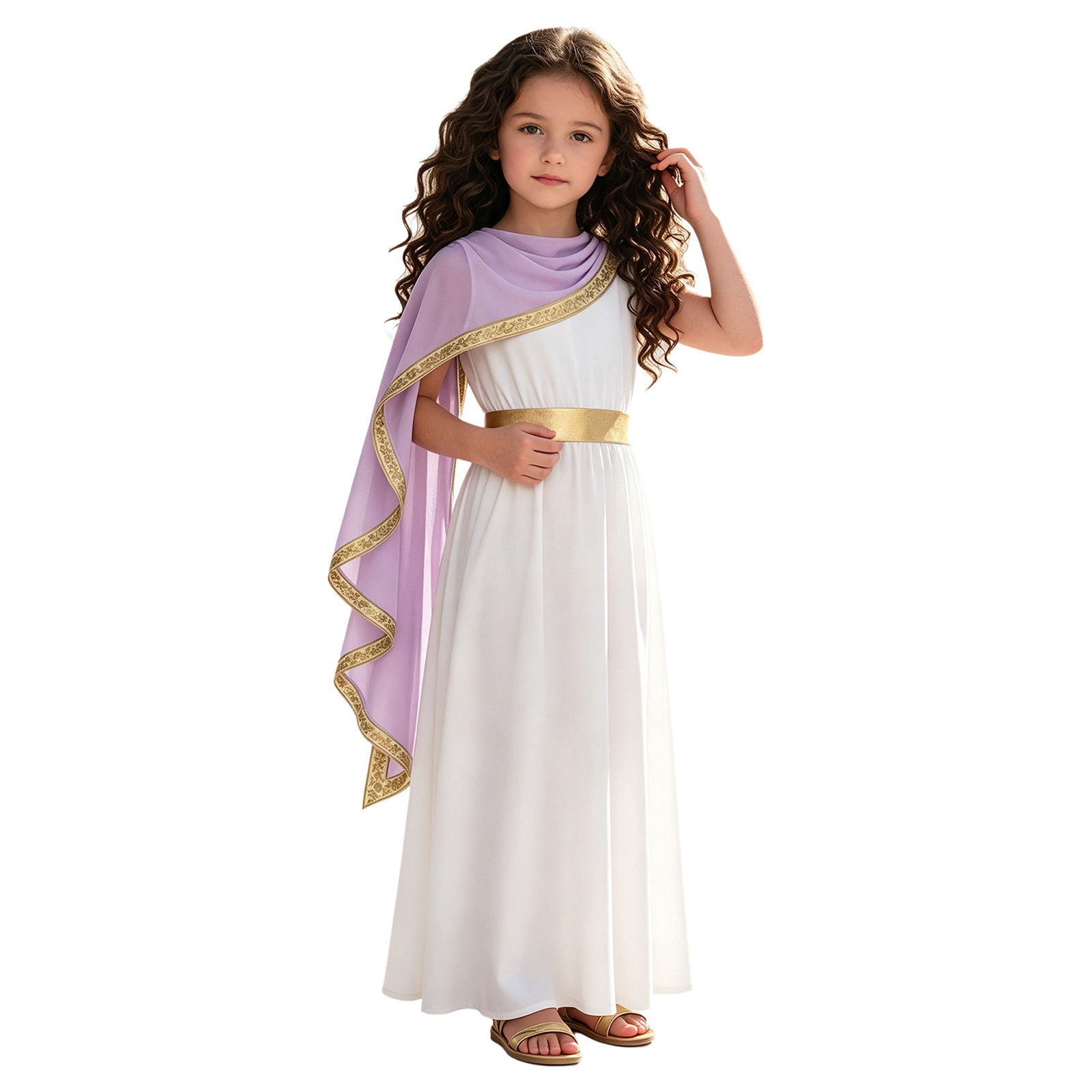 Dresses - #6-16 Greek Toga Costume Sleeveless Metallic