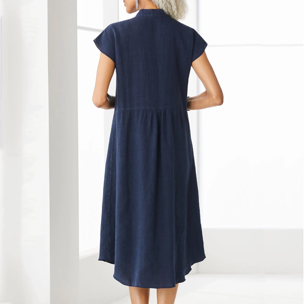 2026 Women Casual Black Shirt  - Casual Loose Linen Shirt Dress review and price