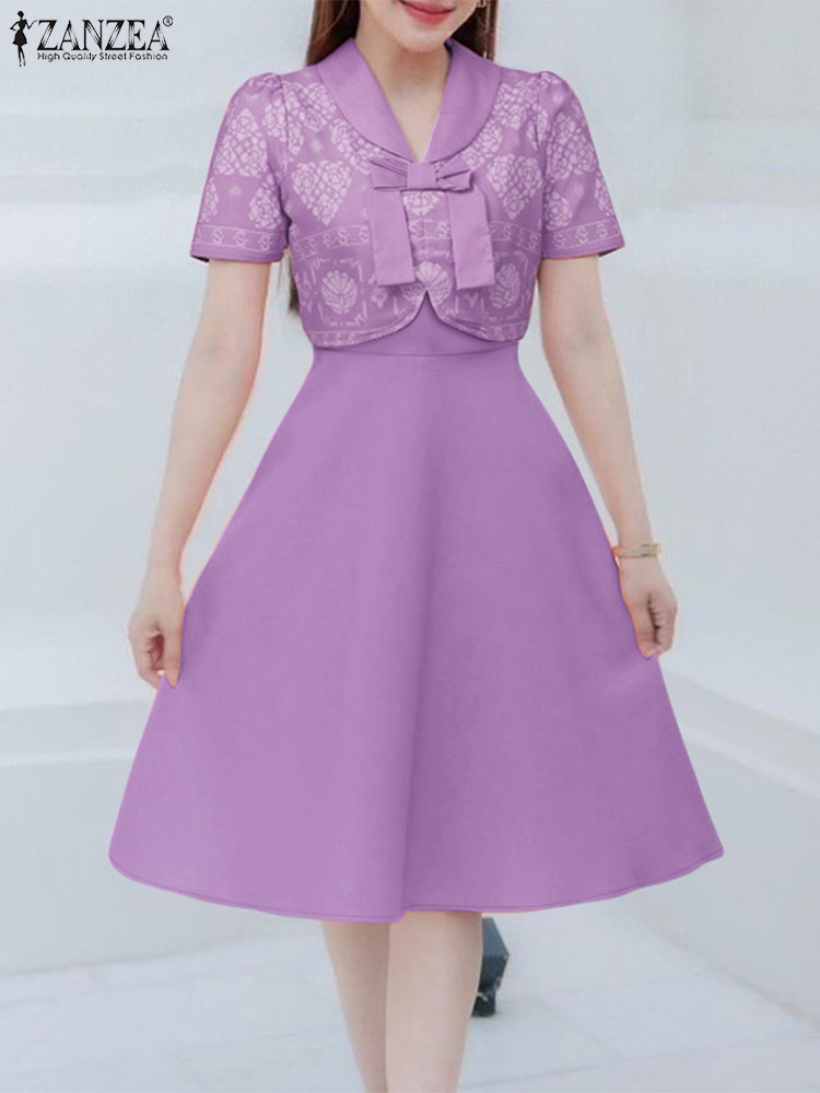 Stylish A Line Party Dress ZAN - French Vintage Floral Midi Dress review and price