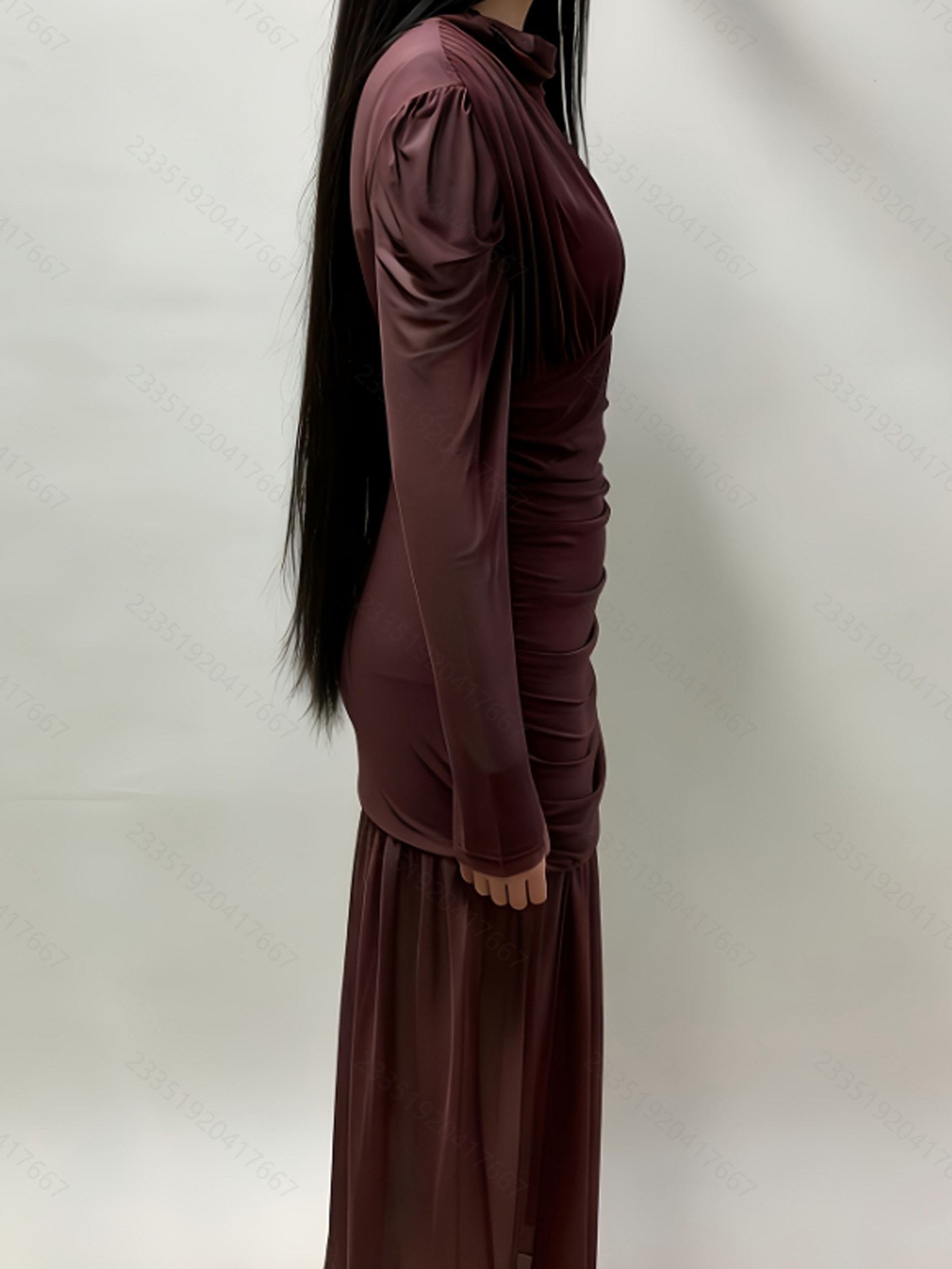 Elegant Sheer Long Sleeve High - Sexy Mesh Sheer Bodycon Dress review and price