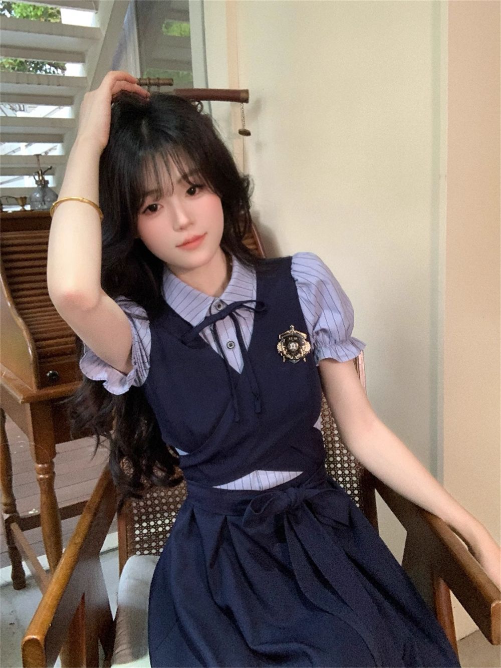 Summer Daily Wear JK Uniform P - Korean Style A Line Shirt Dress review and price