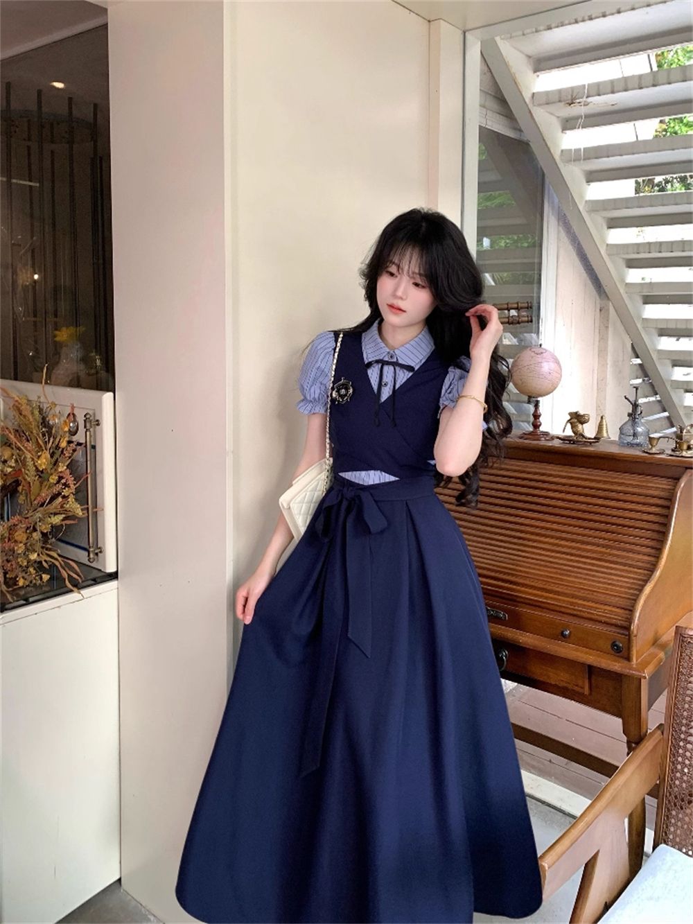 Summer Daily Wear JK Uniform P - Korean Style A Line Shirt Dress review and price