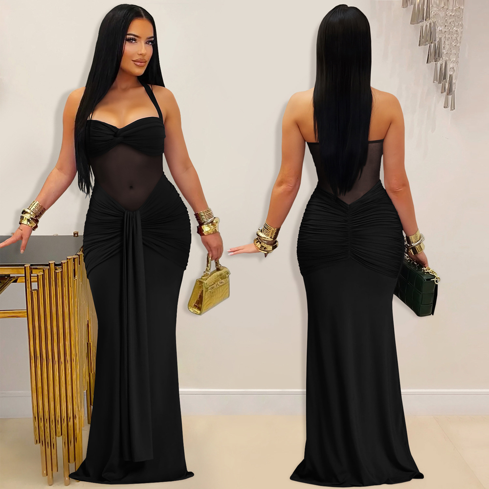 Sexy Sheer Layer Mesh Halter D - Sexy Mesh Sheer Bodycon Dress review and price