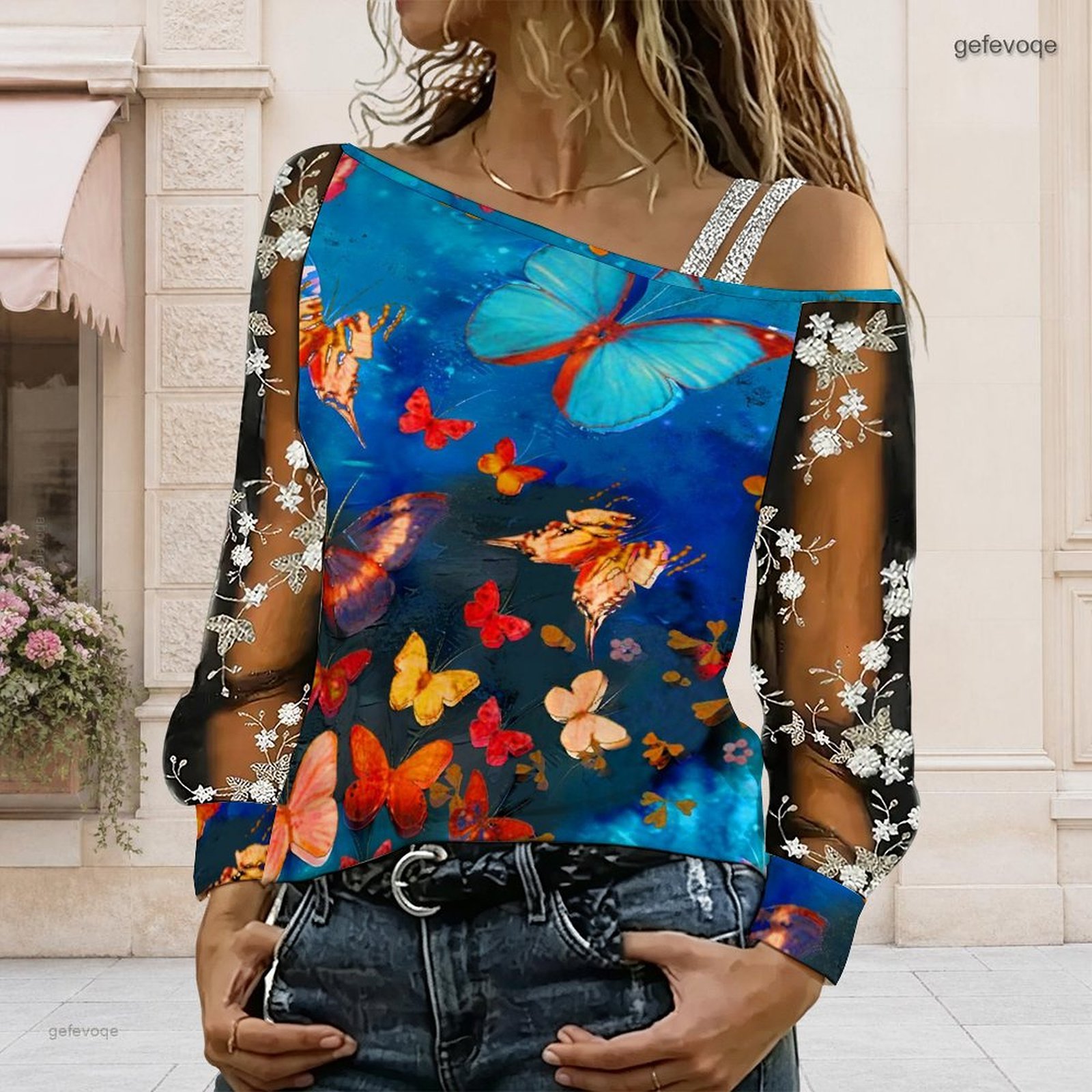 Women Off Shoulder Blouse Asym - Blouses review and price