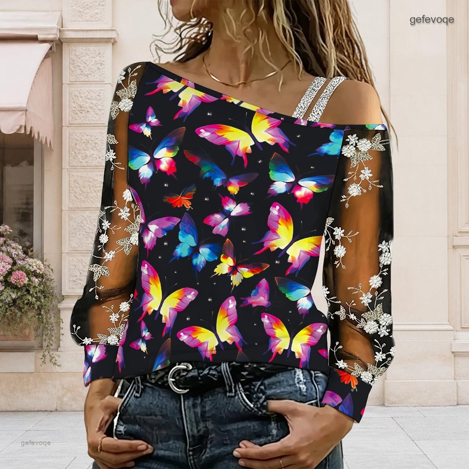 Women Off Shoulder Blouse Asym - Blouses review and price