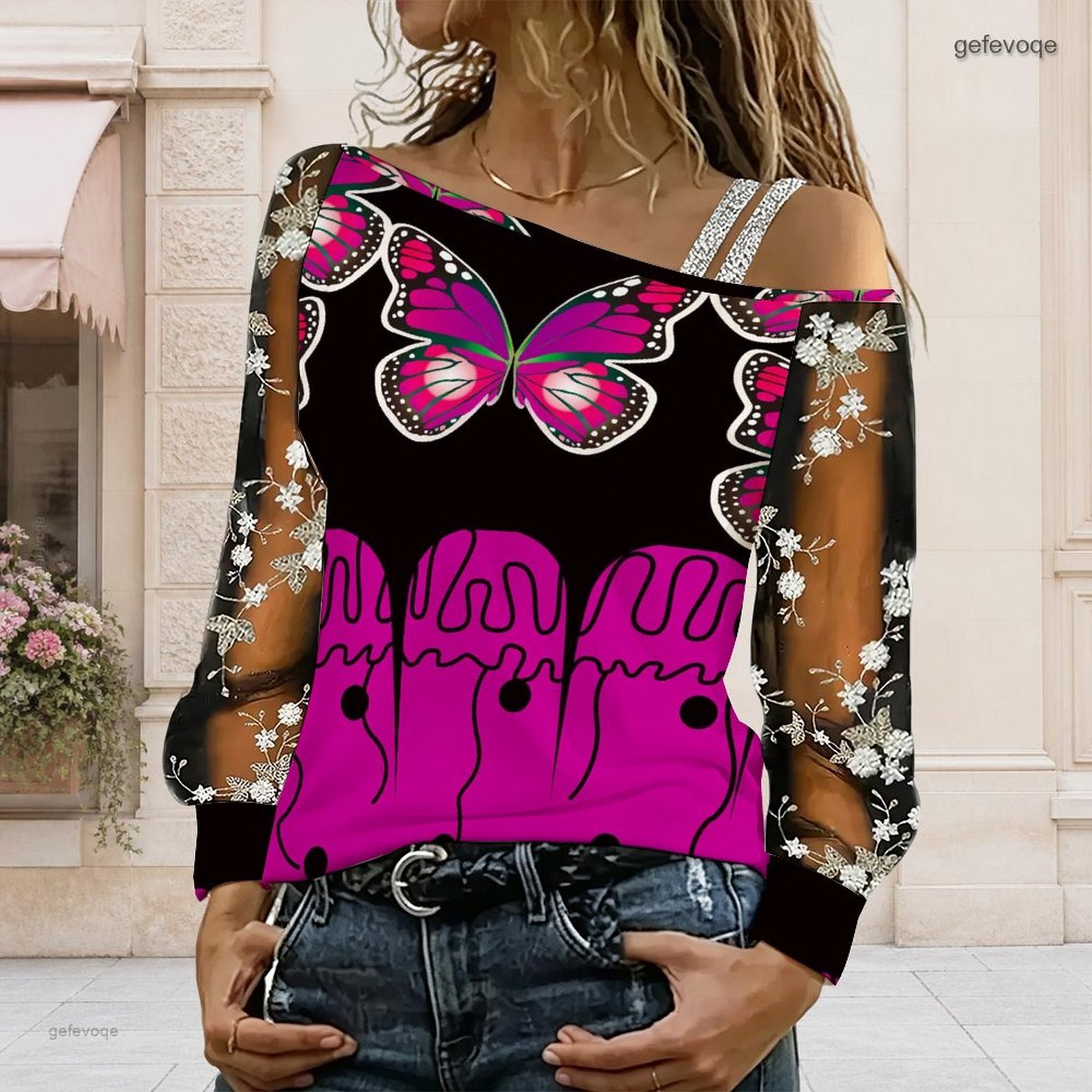 Women Off Shoulder Blouse Asym - Blouses review and price