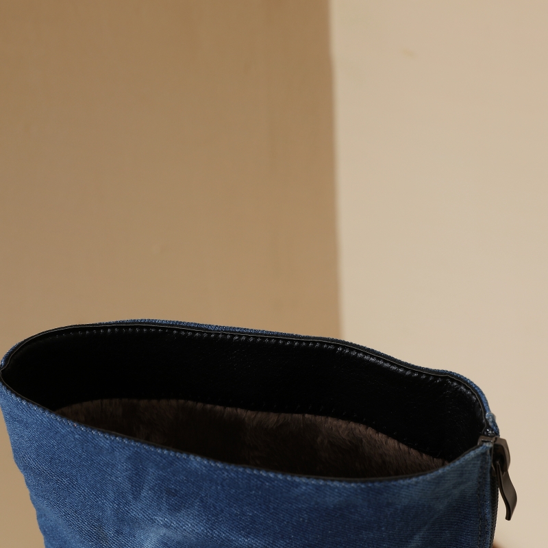 Blue Jeans Knee High Boots Wom - Jeans review and price