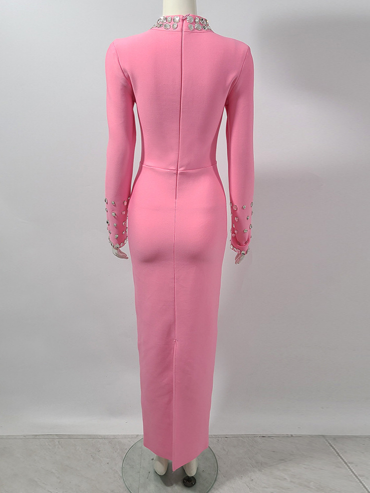 Women Sparkly Rhinestone Trim  - Sparkly Rhinestone Club Party Dress review and price