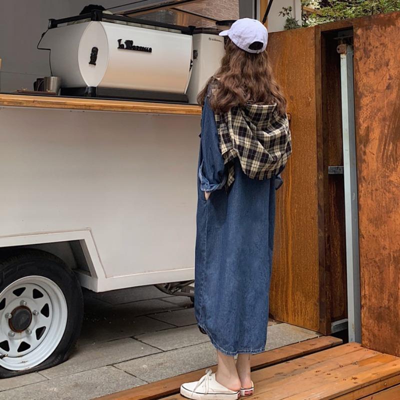 2026 New Women Denim Shirt Dre - Korean Style A Line Shirt Dress review and price