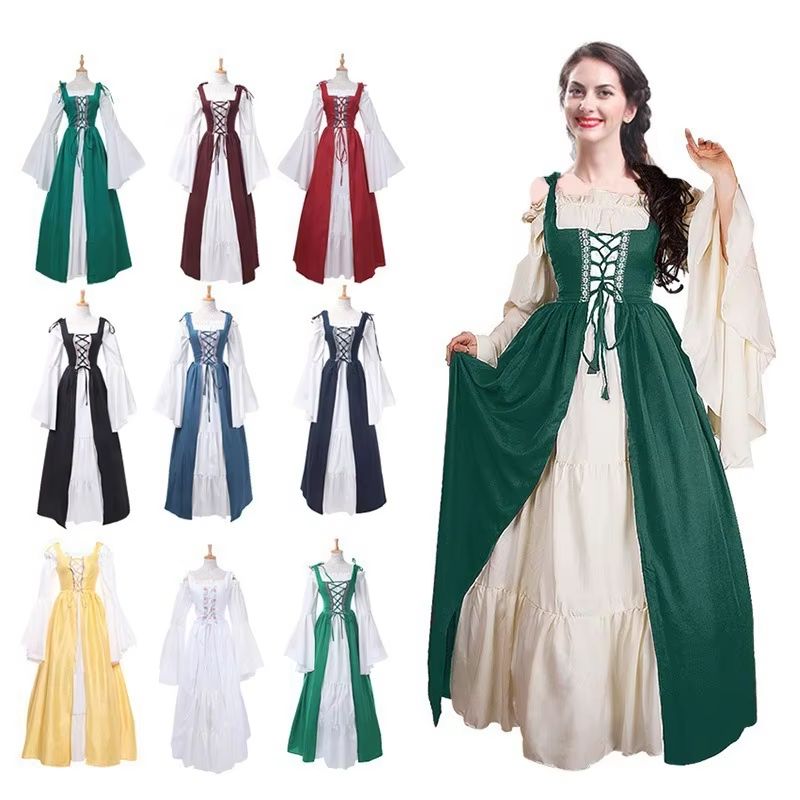 Retro Tie Waist Middle Ages Re - Dresses review and price