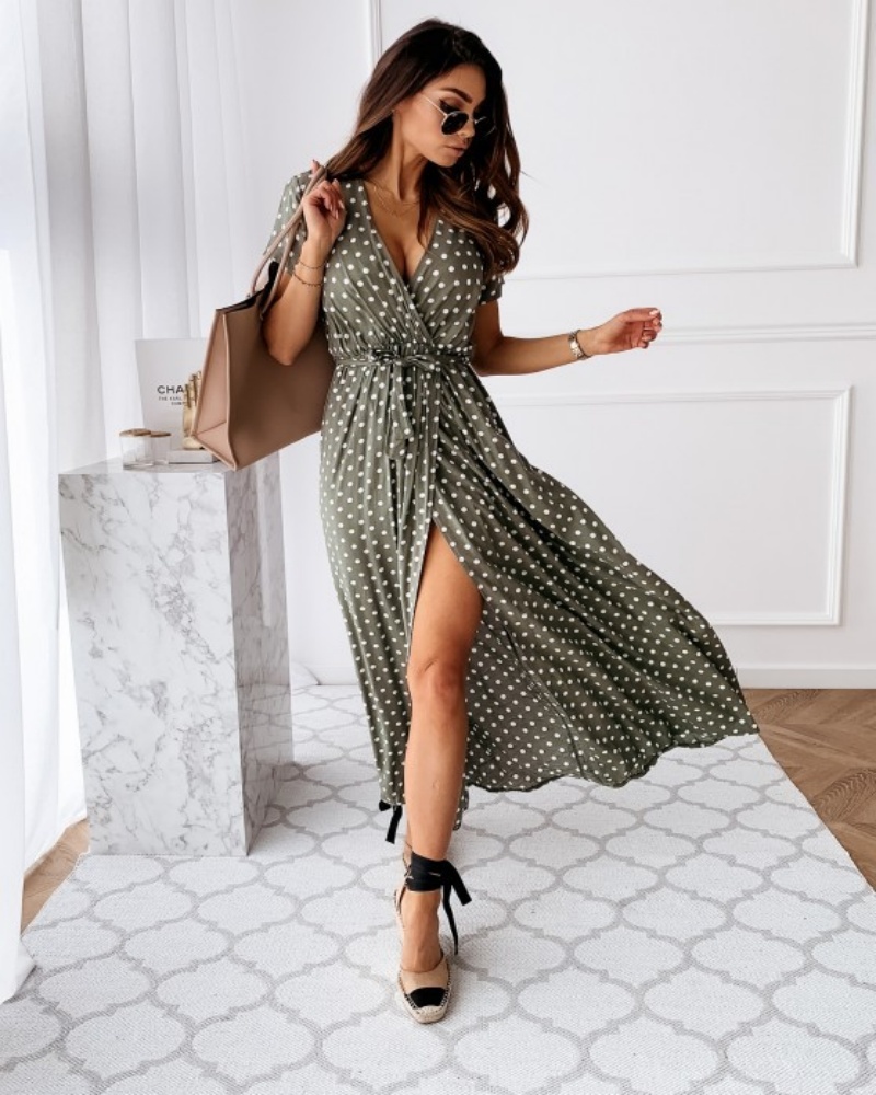 Womens Summer Fashion Maxi Dre - French Vintage Floral Midi Dress review and price